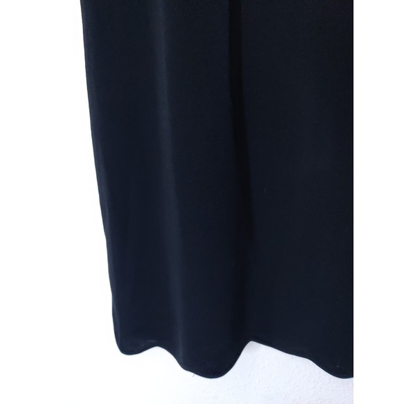 Thom Smith Black Embroidered Floral Long Sleeve V-Neck Acrylic Silk Midi Dress S - Picture 4 of 9